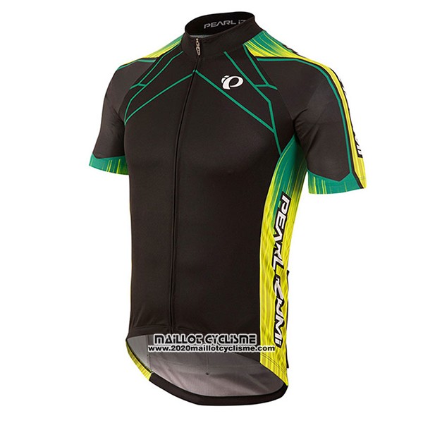 2017 Maillot Ciclismo Pearl Izumi Noir et Jaune Manches Courtes et Cuissard
